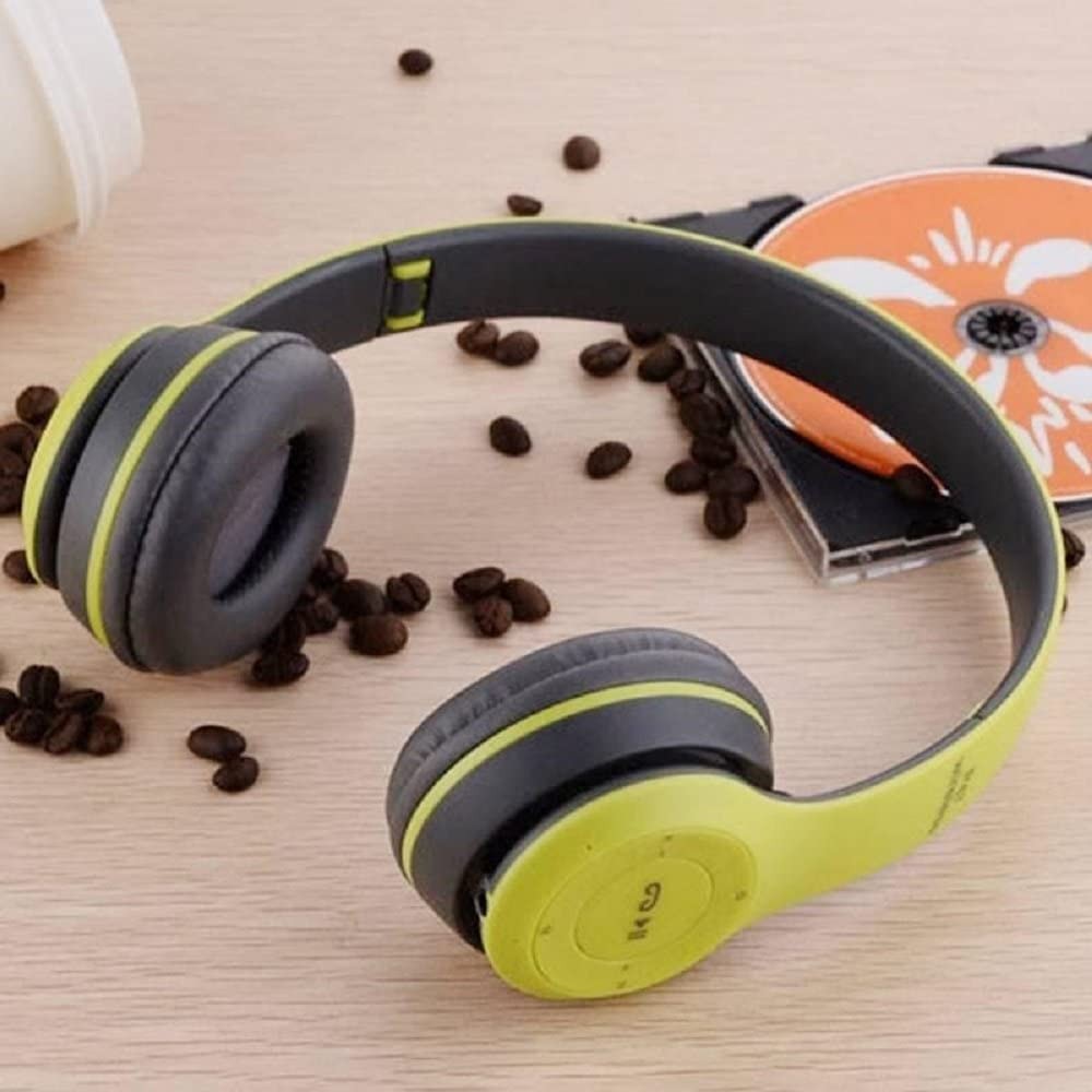 Yellow Bluetooth Wireless Headphone Audio Stereo Cordless Headset